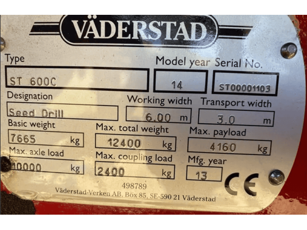 Сеялка Vaderstad Spirit 600 C (2014)