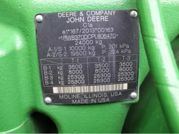 Трактор John Deere 8RX 370 (2023)