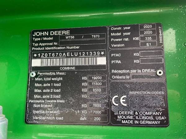 Комбайн John Deere T670i (2020)