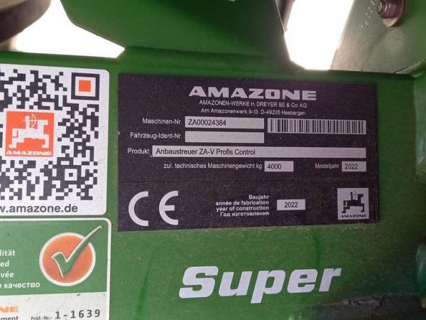 Розкидач добрив Amazone ZA V PROFIS CONTROL 3200 (2022)