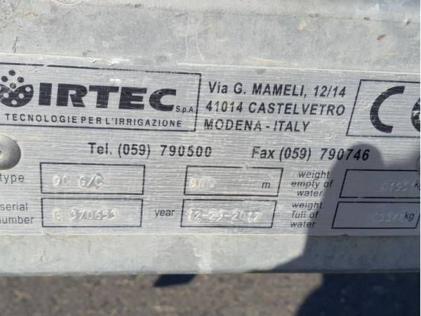 Дощувальна машина Irtec GC 90x300 (2017)