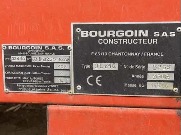 Кукурудзозбриральний комбайн Bourgoin JLD 610 (2008)